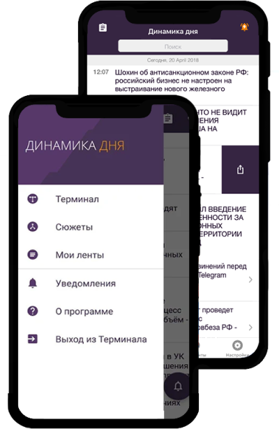 Мобильное приложение Динамика дня - «Россия сегодня», 400, 01.04.2021