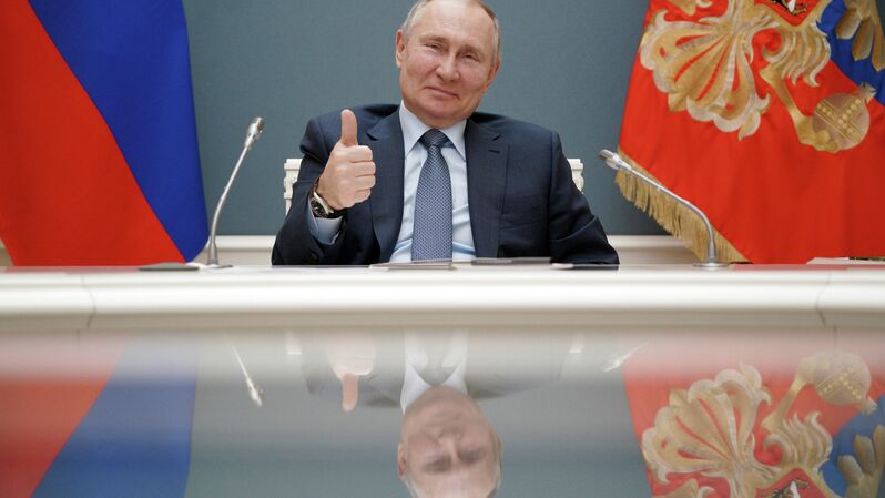 Президент РФ В. Путин с президентом Турции Р. Т. Эрдоганом дали старт строительству третьего энергоблока АЭС "Аккую" - «Россия сегодня», 800, 13.09.2021