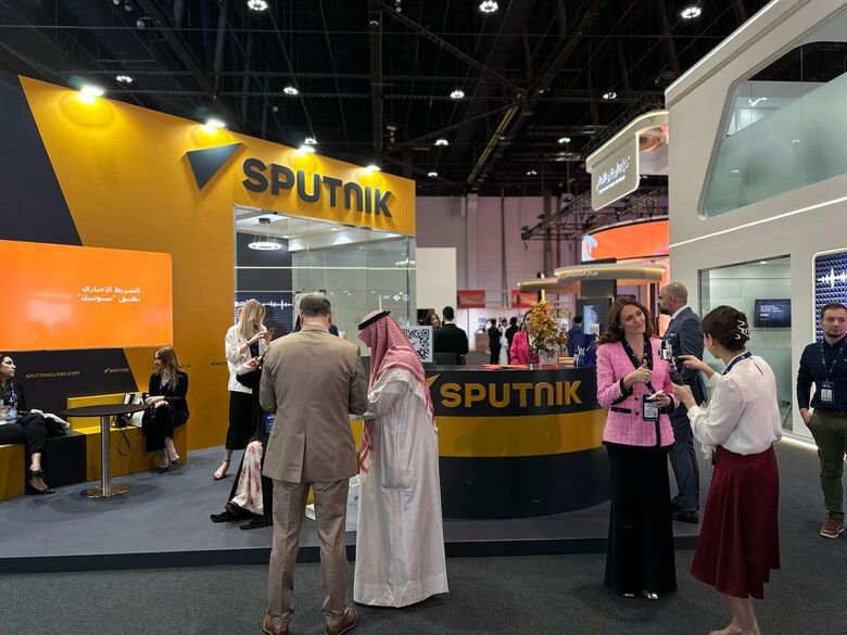 Стенд Sputnik на Глобальном медиа конгрессе 2023 в Абу-Даби, ОАЭ. - «Россия сегодня», 780, 17.11.2023