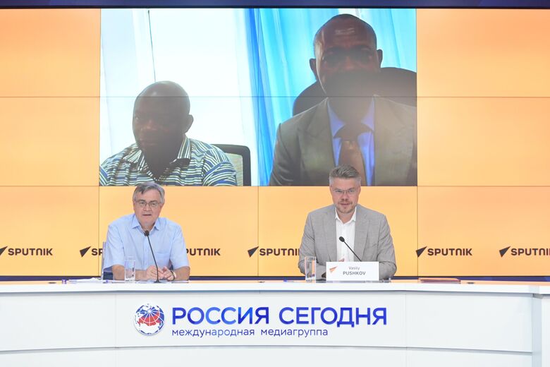 Церемония подписания соглашения между Информационным агентством и радио Sputnik и Агентством печати Габона AGP - «Россия сегодня», 780, 30.07.2025
