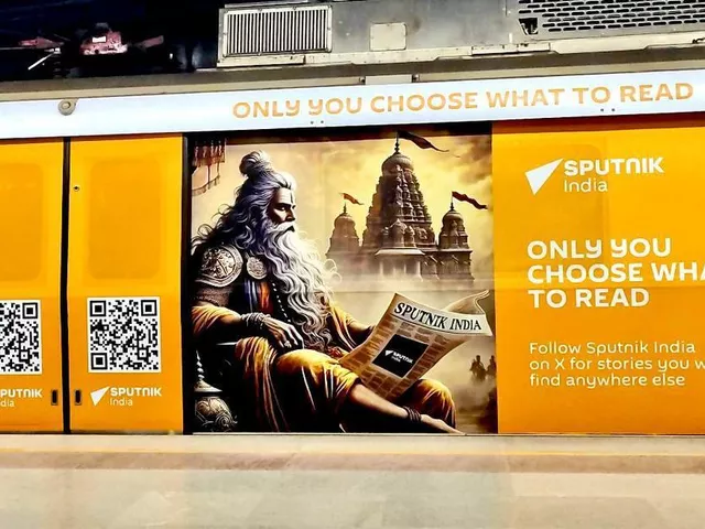 Sputnik India запустил фирменный поезд в метро Дели  - «Россия сегодня», 640, 22.09.2025