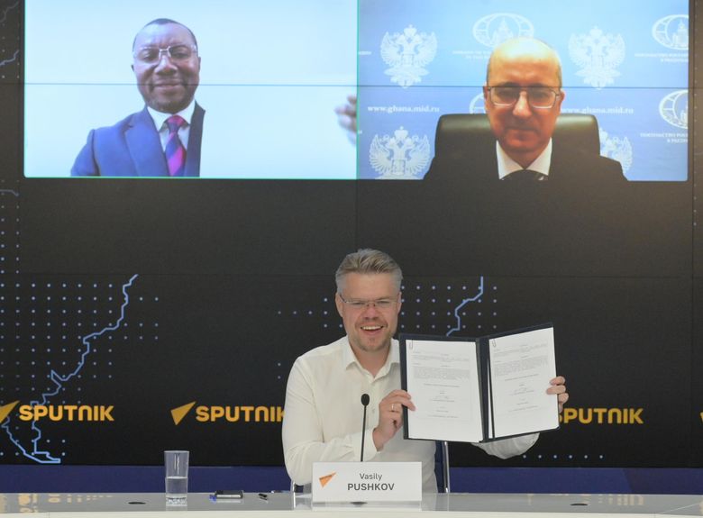 Sputnik подписал меморандум о сотрудничестве с информационным агентством Ганы Sputnik подписал меморандум о сотрудничестве с информационным агентством Ганы - «Россия сегодня», 780, 10.08.2026
